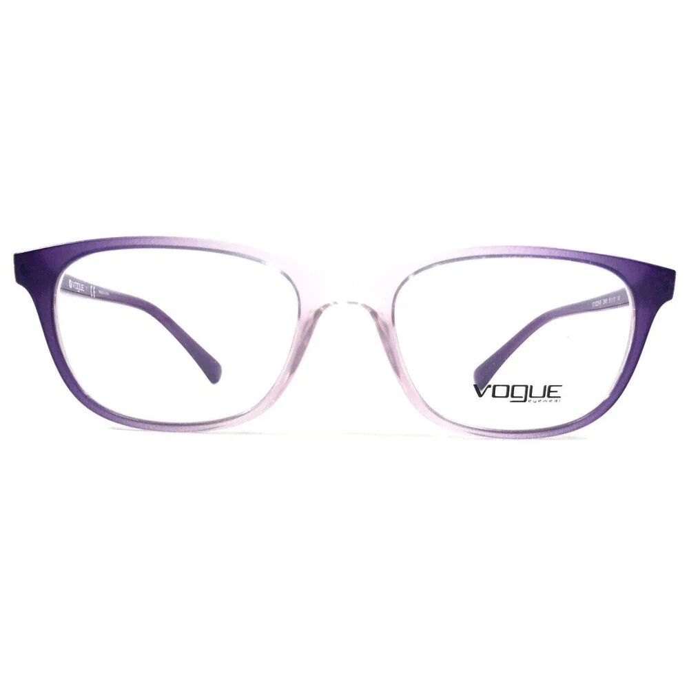 Vogue Eyeglasses Frames VO5225-B 2645 Clear Purple Cat Eye Silver 51-18-140